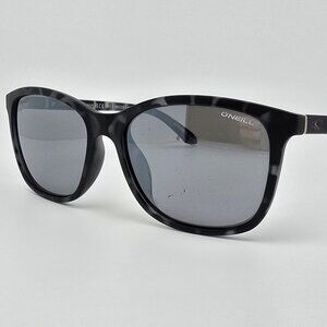 O’Neill ONS-9015-2.0 Black Tortoise Frame Polarized Silver Mirror Len Sunglasses